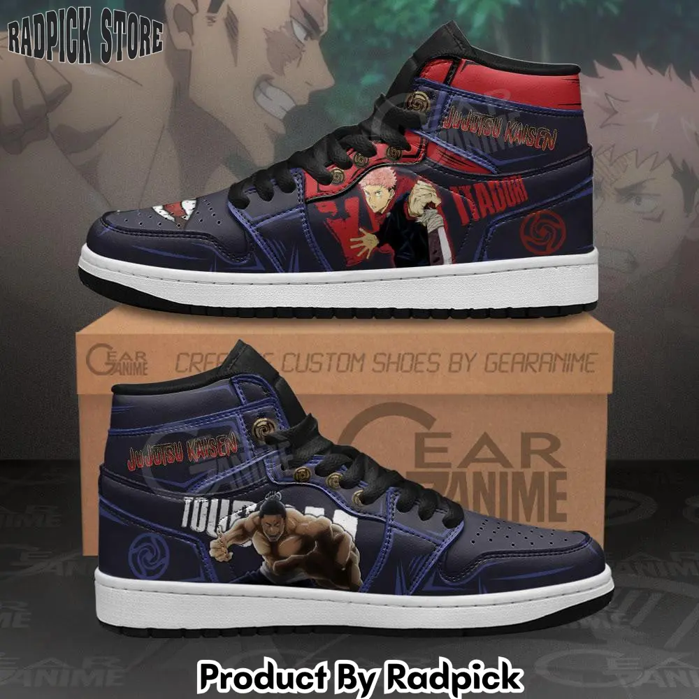 Itadori and toudou air jordan high top sneakers anime mn22  rp0252456